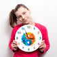 Watercolor Bohemian Wall Clock
