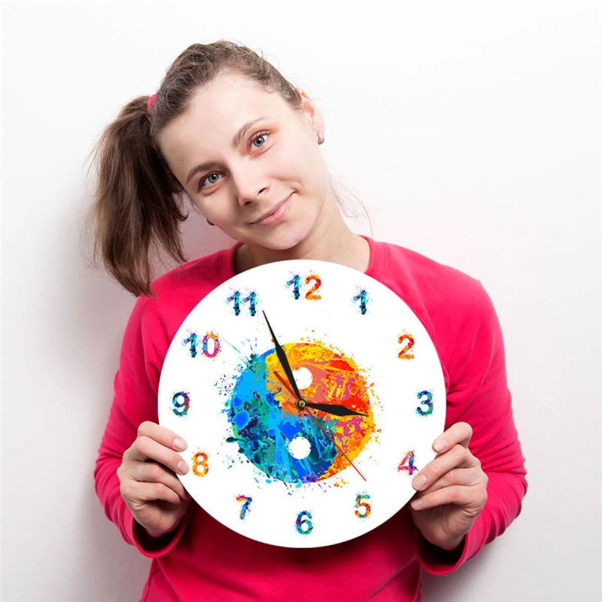Watercolor Bohemian Wall Clock