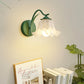 Retro Girl Head Flower Wall Lamp